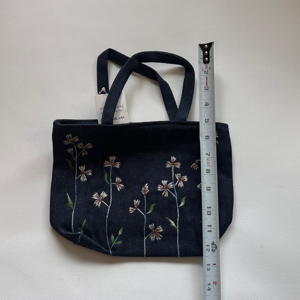 Embroidered Denim Tote Bag - Picture 9 of 9